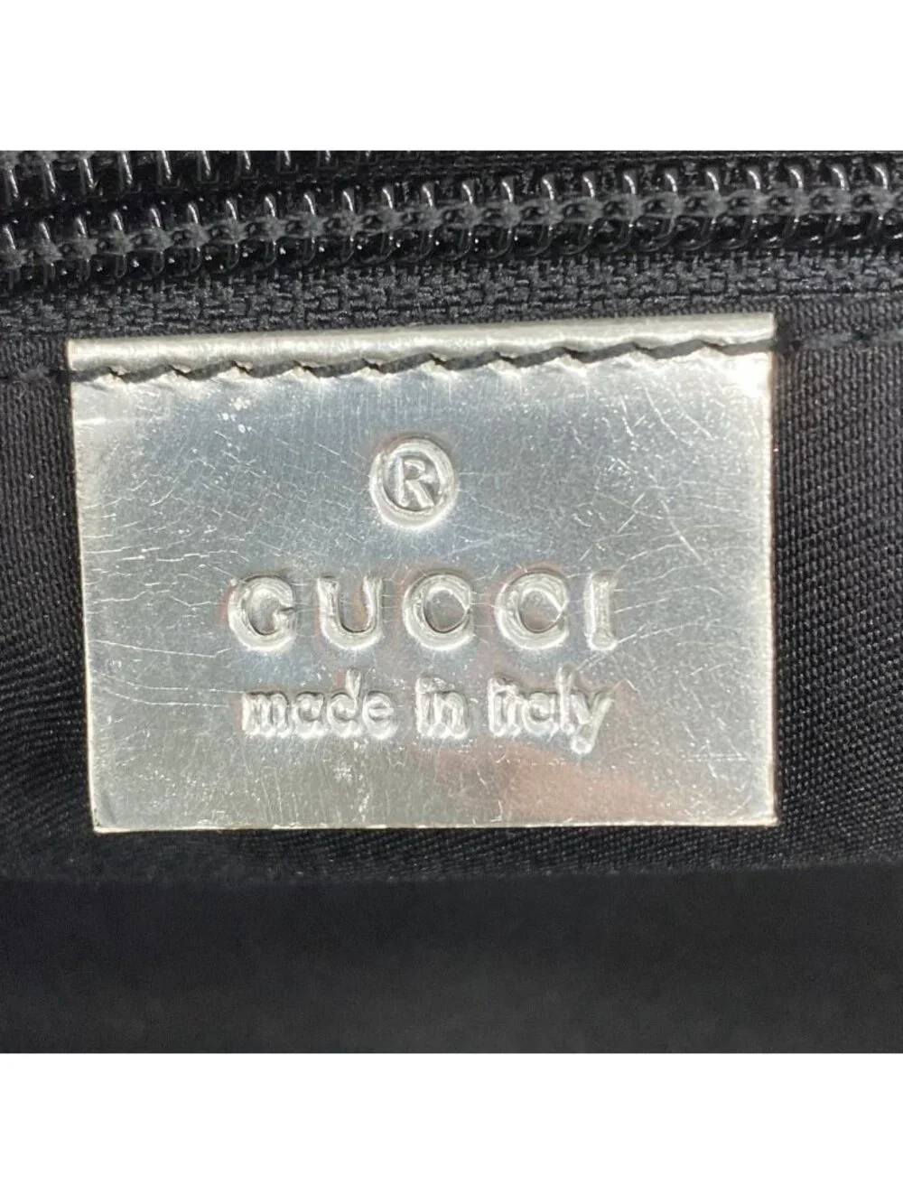 Gucci Handbag GG Canvas Nylon Silver